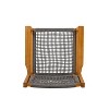 CAVINAS Dining Chairs Kitchen Chairs Set of 2 Woven Dining Chairs Teak Finish Rope chairs with Acacia wood frame for  Dining Room - 4 of 4