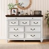 Garvee Farmhouse 9 Drawers Dresser for Bedroom, 47" Wide Wood Chest of 9 Drawers with Metal Handles, Large Storage Dressers Organizer - 2 of 4