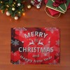 Unique Bargains Christmas Place Mats Linen Red White 13" x 17.7" 2Pcs - 2 of 4