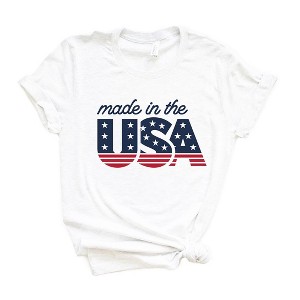 Simply Sage Market Women's Made In The USA Blue Short Sleeve Graphic Tee - 1 of 4