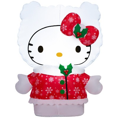 Gemmy Christmas Inflatable Hello Kitty in Snowflake Dress, 3 ft Tall, Multi