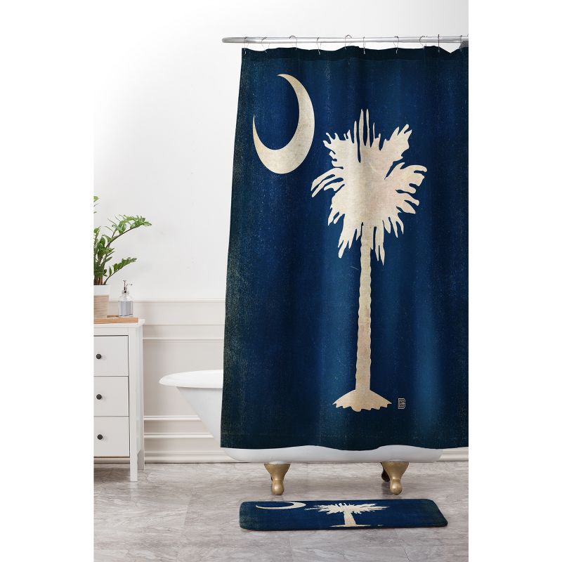 24" x 36" Rustic South Carolina State Flag Bath Rug Blue - Deny Designs, 3 of 5