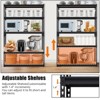 Industrial 5-Tier Storage Shelves, 2000 lb Capacity Steel Rack for Garage & Workshop - Black - 3 of 4