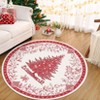 Coolmee  Christmas Tree Cute Outdoor Rug Area Rugs , Non Slip Carpet Rugs, Vintage Washable Rug for Living Room Entryway BackyardGreen - 2 of 4