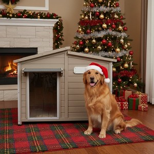 Dog House with Chew-Proof Iron Frame ¨C Durable, Weatherproof Pet Shelter for Small & Medium Dogs, Indoor/Outdoor Use - 1 of 4