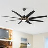 YUHAO 84 in. Indoor Industrial Aluminum Blades Reversible DC Motor Ceiling Fan with Light and Remote Control - 2 of 4