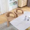 NicBex Modern Wood Accent Chairs Set of 2, Velvet Fabric Living Room Chair, Barrel Dining Chair for Living Room, Dining Room - 2 of 4