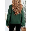 Girls Crewneck Knit Pullover Sweaters Long Lantern Sleeve Oversized Knit Cute Jumper Tops - 2 of 4