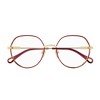 Chloe CH 0137O 007 Womens Geometric Eyeglasses Gold/Red 53mm - image 2 of 3