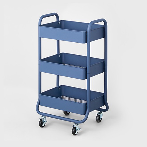 3 Tier Metal Utility Cart Blue - Brightroom™