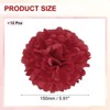 Unique Bargains Birthday Bachelorette Wedding Party Paper Pom Poms Flower Ball Kit 12 Pcs - 2 of 4
