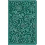 ESV Premium Gift Bible (Trutone, Teal, Floral Design) - (Leather Bound)