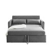 55" Velvet Convertible Sleeper Sofa Bed with Removable Pillows and USB Port - 3 of 4