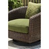 Signature Design by Ashley Horizon Hall All-Weather Outdoor Swivel Lounge with Cushion, Green - 2 of 4