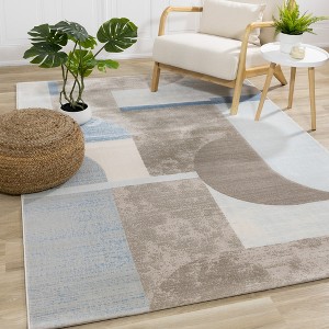 Rug Branch Contemporary Geometric Blue Indoor Area Rug - 1 of 4