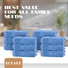 Wealuxe Premium Hand Towels for Bathroom - 12 Pack Cotton Hand Towel Bulk for Gym, Kitchen and Spa, Terry Salon Towels - 16x27" - 3 of 4