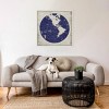 30"x30" Blueprint Map I by Elizabeth Medley: Hand-Stretched, Modern Decor - Amanti Art - 4 of 4
