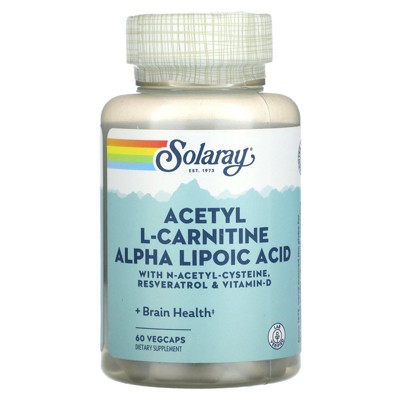 Solaray Acetyl L-Carnitine Alpha Lipoic Acid, 60 VegCaps