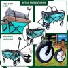 SKRAN Collapsible Foldable Beach Wagon Cart with strapping system,Utility Wagon Grocery Cart for Camping,Shopping,Fishing,Supports 225lbs - 2 of 4