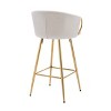 PAGED 30" Bar Height Stools Set of 2, Modern Velvet Counter Stools with Backs and Footrests for Bar, Kitchen, Dining Room - 4 of 4