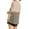 Women's Animal Print Layered Top - umgee - 3 of 4