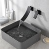 SUMERAIN Matte Black Wall Mount Bathroom Faucet Waterfall Single Handle with Brass Valve - 2 of 4