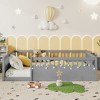 Full Size Floor Bed Frame with High Rails, Light and Storage Shelf - 2 of 4