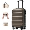 YONWAY 20-Inch Hardshell ABS Sets, Checked Spinner Luggage Set Lightweight Travel Luggage with Foldable Duffel Bag - 4 of 4