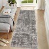 Washable Area Rug for Living Room & Bedroom – Non-Slip Vintage Floral Accent Carpet, Low Pile, Stain Resistant - 2 of 4