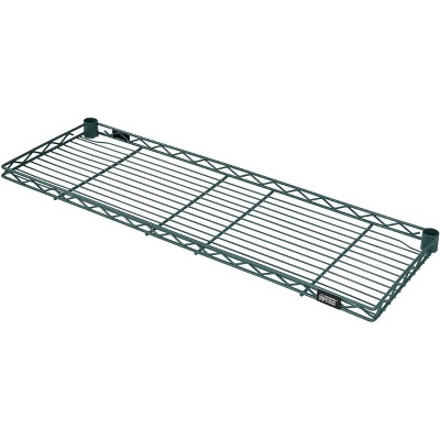 Quantum Storage Systems Wire Shelf, Cantilevered, 30"W X 12"D, Green Epoxy Antimicrobial Finish, Nsf