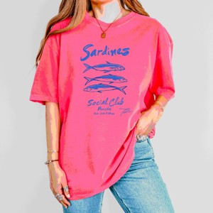 Simply Sage Market Sardines Social Club Garment Dyed Tee - 1 of 4