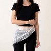 Anna-Kaci Women's Sheer Lace Embroidered Waist Belt with Scalloped Edge and Tie Detail 59in - White - 2 of 4
