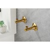 6 Piece Brass Bathroom Towel Rack Set Wall Mount - 3 of 4
