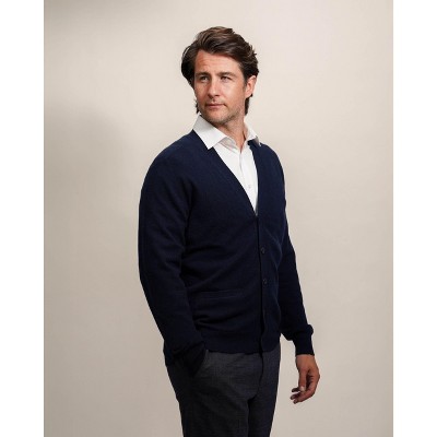 Lona Scott Men's Classic Cashmere Cardigan