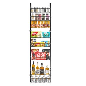 VEVOR Over the Door Pantry Organizer, 8-Tier Pantry Organization and Storage, Heavy-Duty Steel Hanging Spice Rack, Black - 1 of 4
