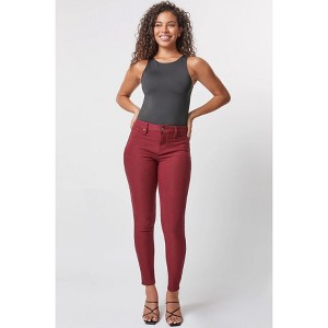 YMI Women's Hyper Stretch Mid-Rise 5 Pocket Slim Fit Skinny Jeans - 1 of 4