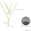 Gold-Tone Layered Necklace Set with Teardrop & Bar Charms, Elegant Multi-Layer Jewelry for Women, Daily & Special Occasions - 3 of 4