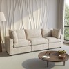 Cloud Sectional Couches for Living Room,100.5" Convertible Love Seat, 3 Seater Modular Sectional Sofa,Deep Seater Furniture Sets - 2 of 4