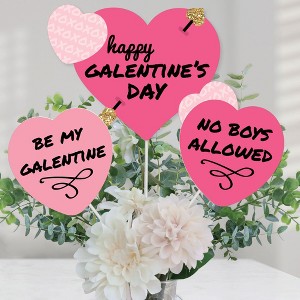 Big Dot of Happiness Be My Galentine - Galentine's and Valentine's Day Party Centerpiece Sticks - Table Toppers - Set of 15 - 1 of 4