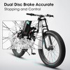NAYSAYE Bicycles 26 Inch Mountain Bike Full Suspension 21 Speeds Fat Tire for Off Road Adventures, Black, 78"*27"*41.5" - 4 of 4