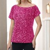 Anna-Kaci Women's Off-Shoulder Sequin Short Sleeve Top with Relaxed Fit - 2 of 4