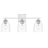 Elegant Lighting Harris 3 light Chrome and Clear Bath Sconce - 2 of 3