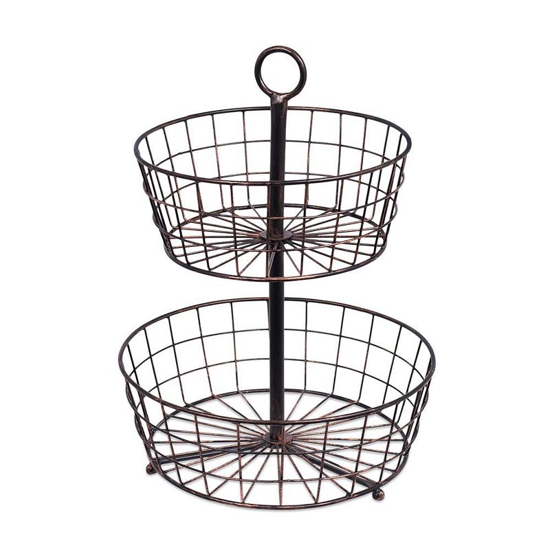 BirdRock Home Metal 2-Tier Wire Fruit Basket - Oil Rubbed Bronze, 1 of 7