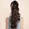 Unique Bargains Women's Nature Long Hair Ponytail Wig Clip 21.65inch Light Brown 1 Pc - 3 of 4