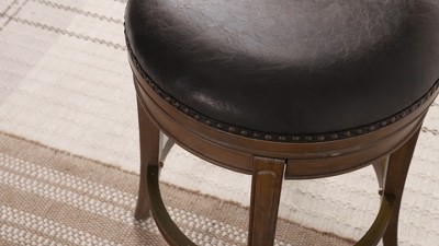 Alexander Brown Swivel Backless Saddle Bar Stools, Set of 4