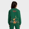 Kids' Dr. Seuss The Grinch Evergreen Fleece Graphic Sweatshirt - Dark Green - 3 of 3