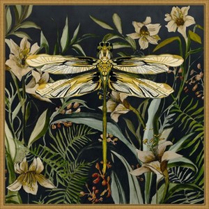 Amanti Art Whispers of the Dragonfly by Jacob q Framed Canvas Wall Art - 1 of 4