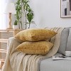 Kate Aurora 1 Piece Lexington Textured Chenille Ultra Plush & Fluffy 18"x 18" Filled Accent Throw Pillow With Removable Zipper Shell/Cover - 3 of 4