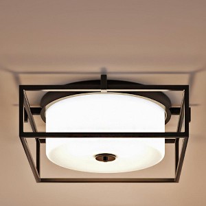 Urban Ambiance Luxury Minimalist Ceiling Light,  5.5"H x 15.375"W,  Midnight Black Finish, UHP3151 - 1 of 4