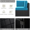 LayinSun 15 Piece Patio Furniture Set with Fire Pit Table, Outdoor Conversation Sets Wicker Rattan Sectional Sofa with Coffee Table - 3 of 4